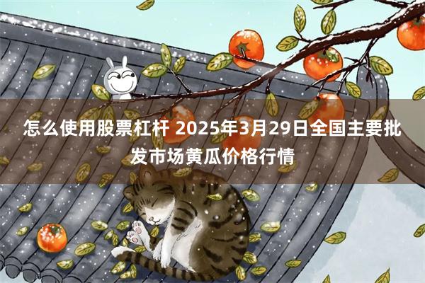 怎么使用股票杠杆 2025年3月29日全国主要批发市场黄瓜价格行情