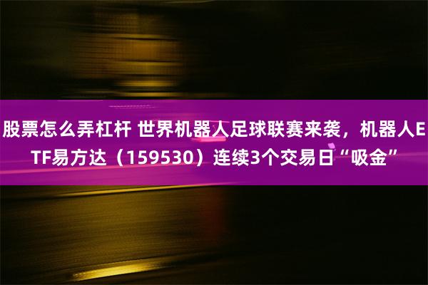 股票怎么弄杠杆 世界机器人足球联赛来袭，机器人ETF易方达（159530）连续3个交易日“吸金”